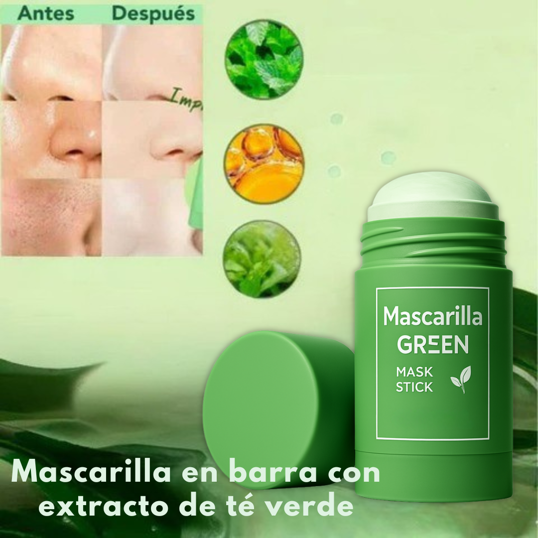 MascarillaGREEN™ - Mascarilla en Barra con Extracto de Té Verde