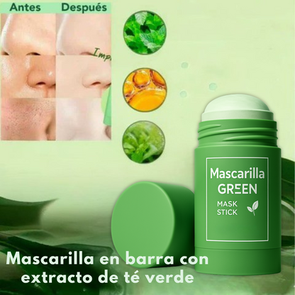 MascarillaGREEN™ - Mascarilla en Barra con Extracto de Té Verde