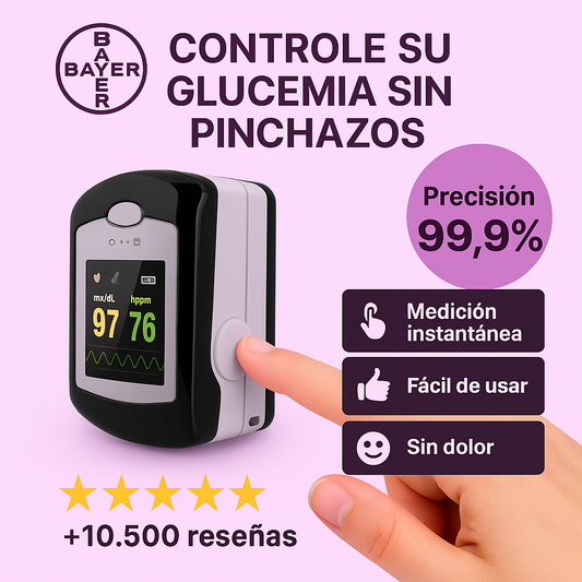 GlucoSalud™ – Medidor de Glucosa Sin Pinchazos (99,9% Precisión)